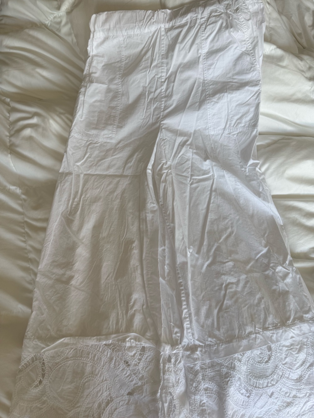 Banana Republic White Cotton Pants